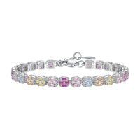 [Luckin Jewelry]Delicate Colorful Emerald Cut Daily Bracelet